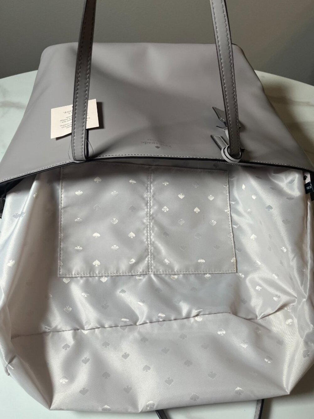 Kate Spade Janie Medium Tote Soft Taupe Smooth Leather WKRU6263 $329 NWT - Picture 14 of 15